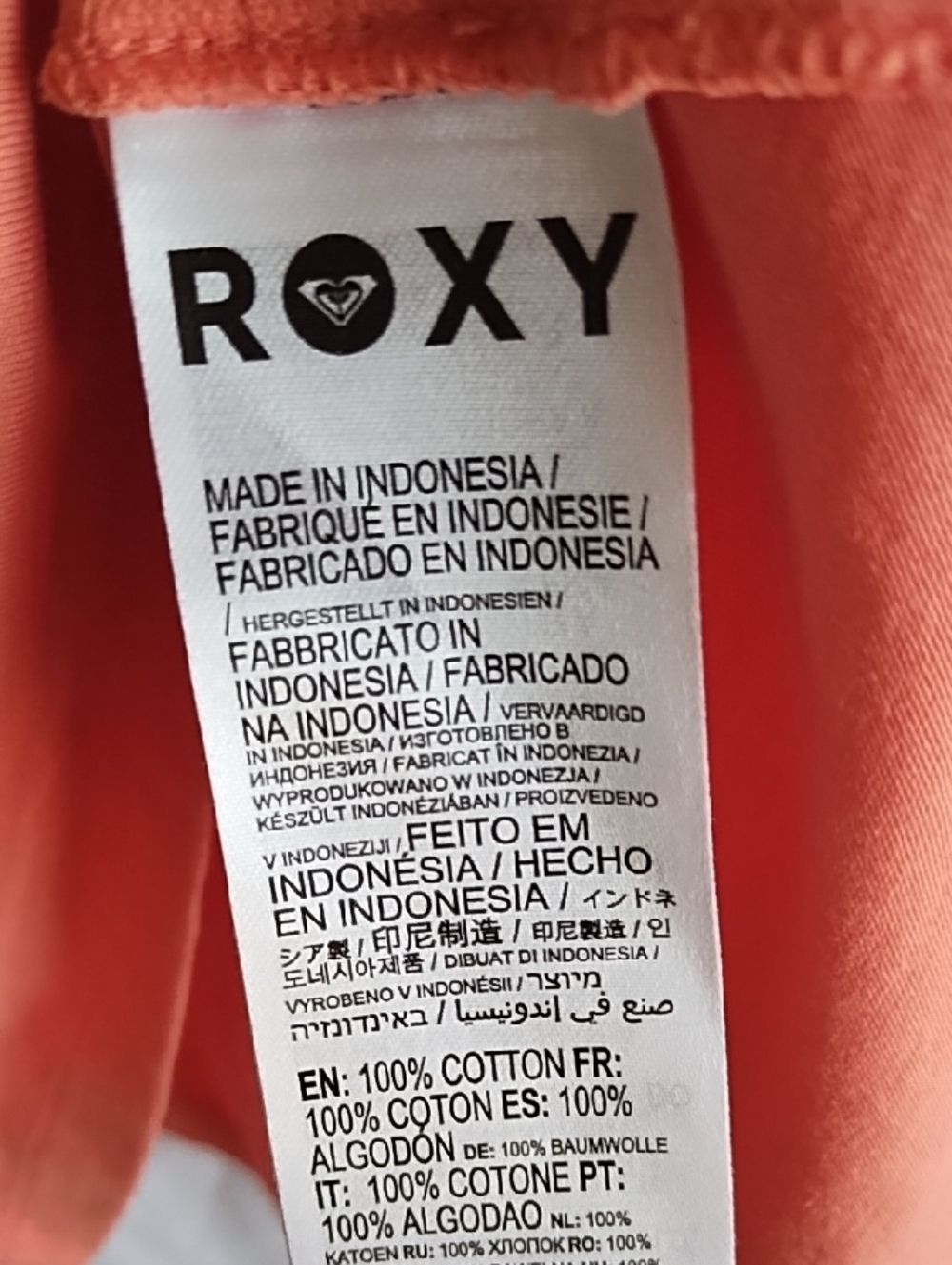 Roxy Bali Graphic Tee - Coral Pink - Picture 5 of 5